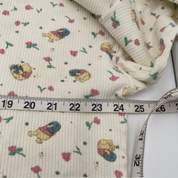 Vintage Disney Winnie the Pooh Floral Top Cotton Henley Pajama Shirt Women’s XL - Picture 13 of 15